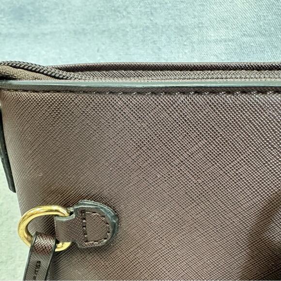 Montana West brown coated leather‎ large tote bag gold hardware - Picture 13 of 16